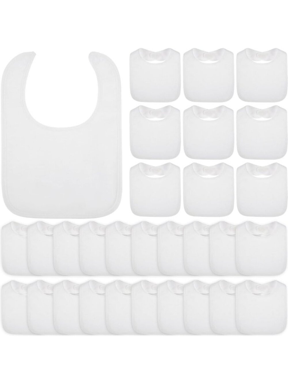 60 Pcs Unisex Washable Cotton Baby Bibs - Soft, Double-Sided, Perfect for